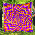 Yellow Expansion Moving Optical Illusion Quilt