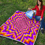 Yellow Expansion Moving Optical Illusion Quilt