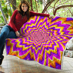 Yellow Expansion Moving Optical Illusion Quilt
