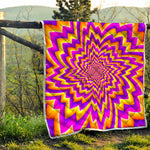 Yellow Expansion Moving Optical Illusion Quilt