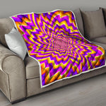 Yellow Expansion Moving Optical Illusion Quilt