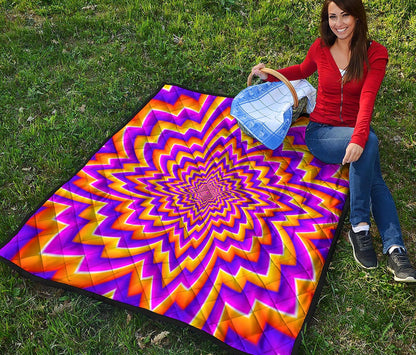 Yellow Expansion Moving Optical Illusion Quilt
