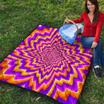 Yellow Expansion Moving Optical Illusion Quilt