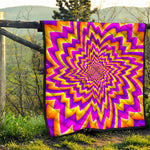 Yellow Expansion Moving Optical Illusion Quilt