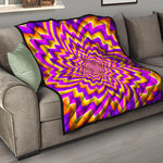 Yellow Expansion Moving Optical Illusion Quilt
