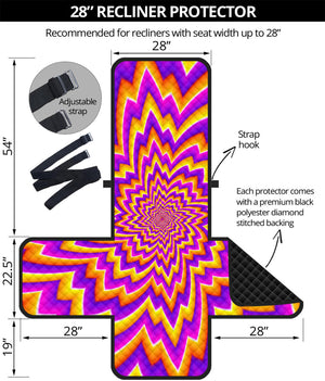 Yellow Expansion Moving Optical Illusion Recliner Protector