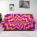 Yellow Expansion Moving Optical Illusion Sofa Cover