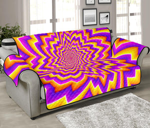 Yellow Expansion Moving Optical Illusion Sofa Protector