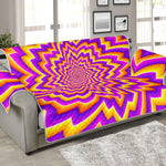 Yellow Expansion Moving Optical Illusion Sofa Protector