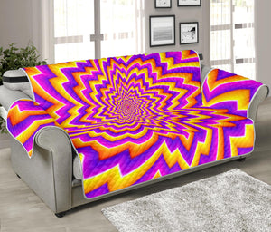 Yellow Expansion Moving Optical Illusion Sofa Protector