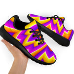 Yellow Expansion Moving Optical Illusion Sport Shoes GearFrost