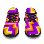 Yellow Expansion Moving Optical Illusion Sport Shoes GearFrost