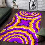 Yellow Explosion Moving Optical Illusion Area Rug GearFrost