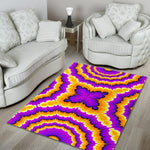 Yellow Explosion Moving Optical Illusion Area Rug GearFrost