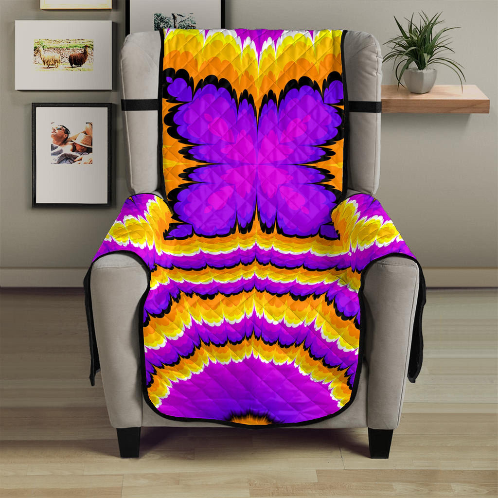 Yellow Explosion Moving Optical Illusion Armchair Protector