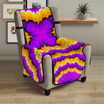 Yellow Explosion Moving Optical Illusion Armchair Protector