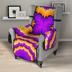 Yellow Explosion Moving Optical Illusion Armchair Protector