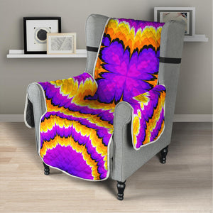 Yellow Explosion Moving Optical Illusion Armchair Protector