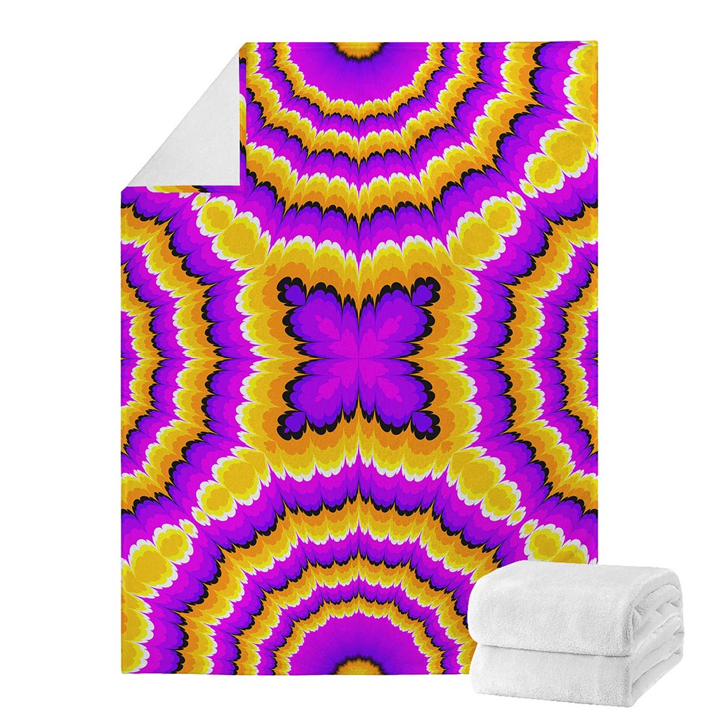 Yellow Explosion Moving Optical Illusion Blanket