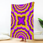 Yellow Explosion Moving Optical Illusion Blanket