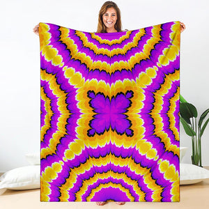 Yellow Explosion Moving Optical Illusion Blanket