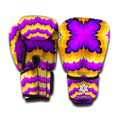 Yellow Explosion Moving Optical Illusion Boxing Gloves