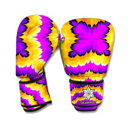 Yellow Explosion Moving Optical Illusion Boxing Gloves