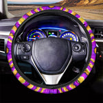 Yellow Explosion Moving Optical Illusion Car Steering Wheel Cover