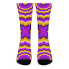 Yellow Explosion Moving Optical Illusion Crew Socks