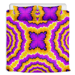 Yellow Explosion Moving Optical Illusion Duvet Cover Bedding Set