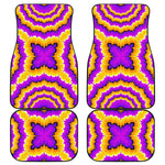 Yellow Explosion Moving Optical Illusion Front and Back Car Floor Mats