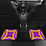 Yellow Explosion Moving Optical Illusion Front and Back Car Floor Mats
