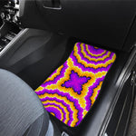 Yellow Explosion Moving Optical Illusion Front and Back Car Floor Mats