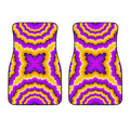 Yellow Explosion Moving Optical Illusion Front Car Floor Mats
