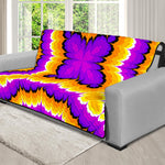 Yellow Explosion Moving Optical Illusion Futon Protector