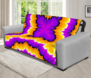 Yellow Explosion Moving Optical Illusion Futon Protector