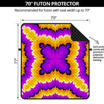 Yellow Explosion Moving Optical Illusion Futon Protector