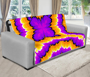 Yellow Explosion Moving Optical Illusion Futon Protector