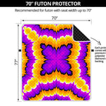 Yellow Explosion Moving Optical Illusion Futon Protector