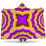 Yellow Explosion Moving Optical Illusion Hooded Blanket