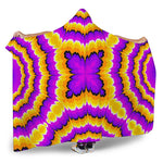 Yellow Explosion Moving Optical Illusion Hooded Blanket