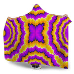 Yellow Explosion Moving Optical Illusion Hooded Blanket
