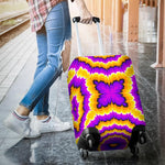 Yellow Explosion Moving Optical Illusion Luggage Cover GearFrost