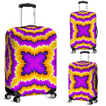 Yellow Explosion Moving Optical Illusion Luggage Cover GearFrost