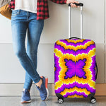 Yellow Explosion Moving Optical Illusion Luggage Cover GearFrost