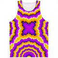 Yellow Explosion Moving Optical Illusion Men's Tank Top