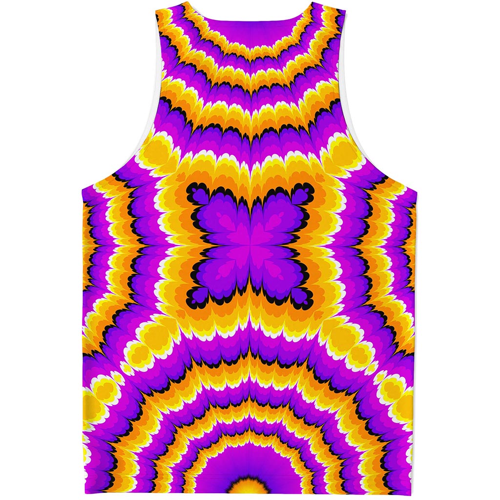 Yellow Explosion Moving Optical Illusion Men's Tank Top