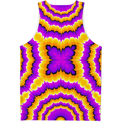 Yellow Explosion Moving Optical Illusion Men's Tank Top