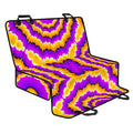 Yellow Explosion Moving Optical Illusion Pet Car Back Seat Cover