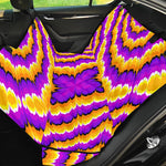 Yellow Explosion Moving Optical Illusion Pet Car Back Seat Cover